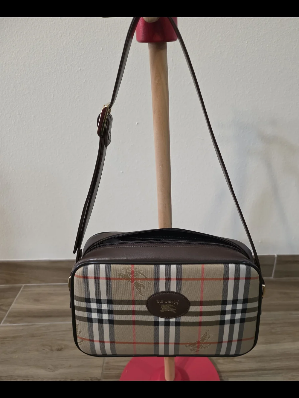 Burberry Beige Check Crossbody Bag